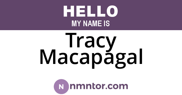 Tracy Macapagal