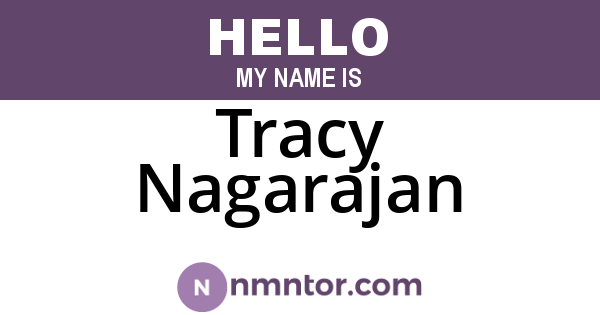 Tracy Nagarajan