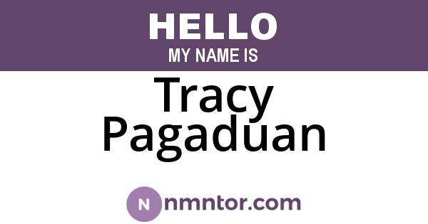 Tracy Pagaduan
