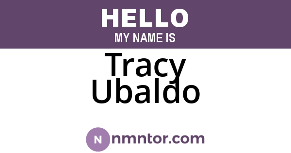 Tracy Ubaldo