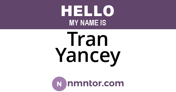 Tran Yancey