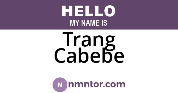 Trang Cabebe