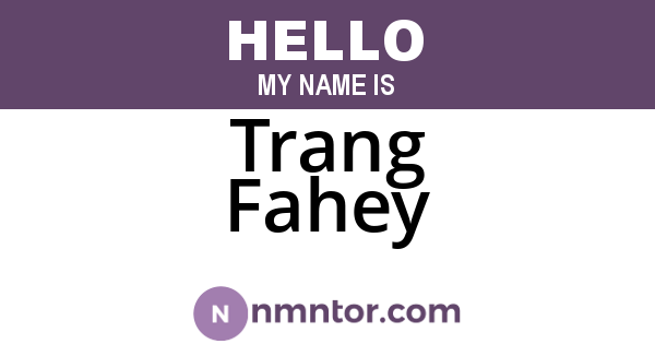 Trang Fahey