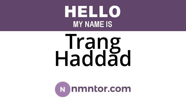 Trang Haddad