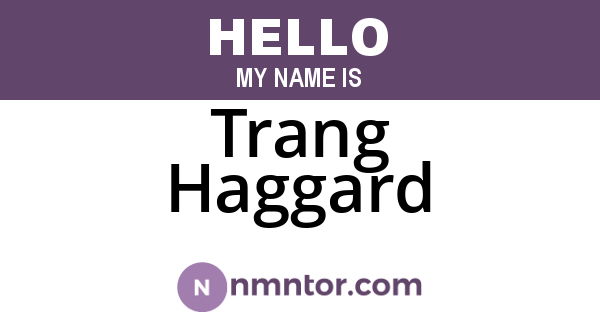 Trang Haggard