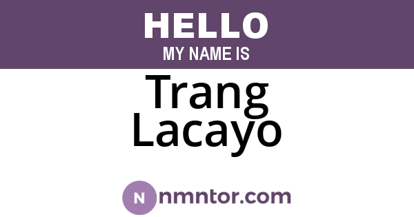 Trang Lacayo