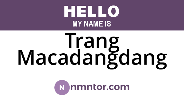 Trang Macadangdang