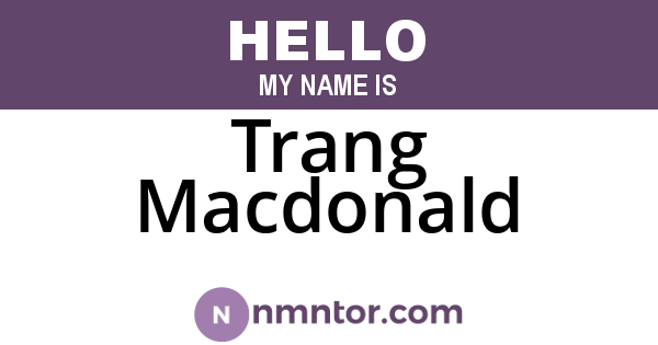 Trang Macdonald