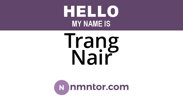 Trang Nair