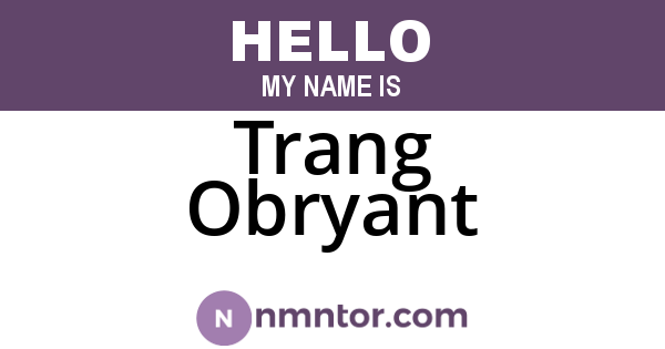 Trang Obryant