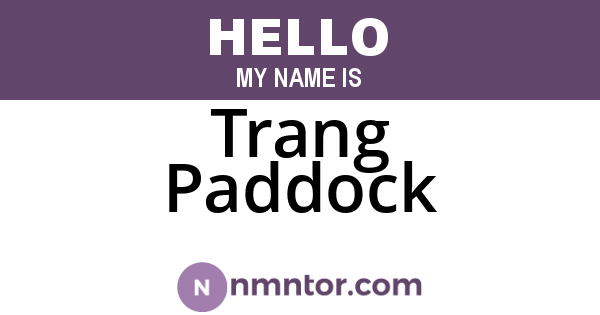 Trang Paddock