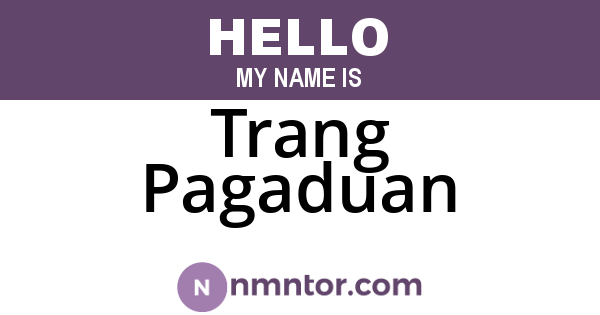 Trang Pagaduan