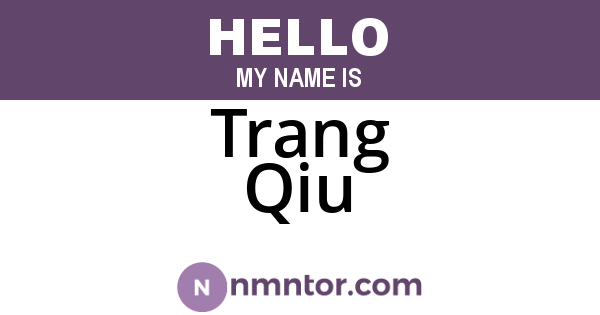 Trang Qiu