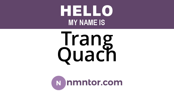 Trang Quach