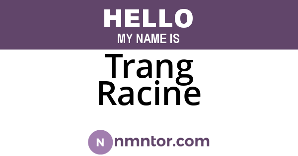 Trang Racine