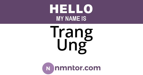 Trang Ung