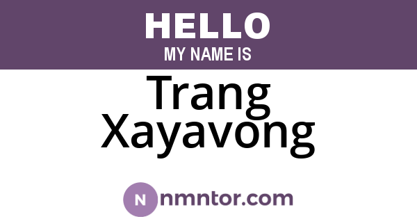 Trang Xayavong