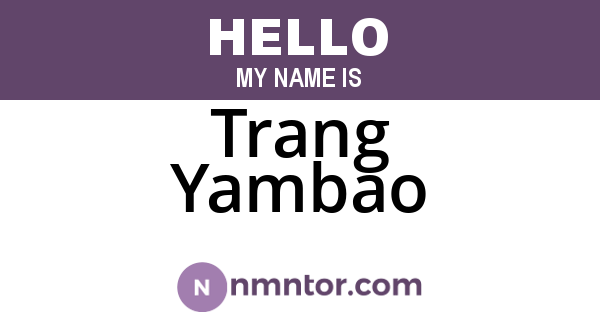 Trang Yambao