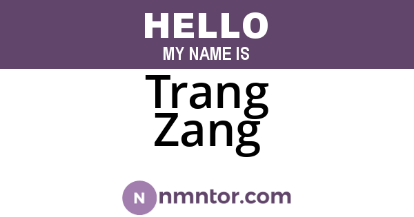 Trang Zang
