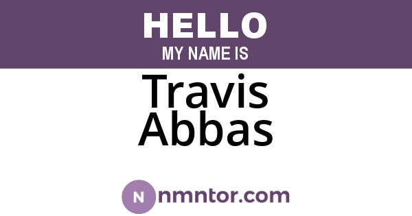 Travis Abbas