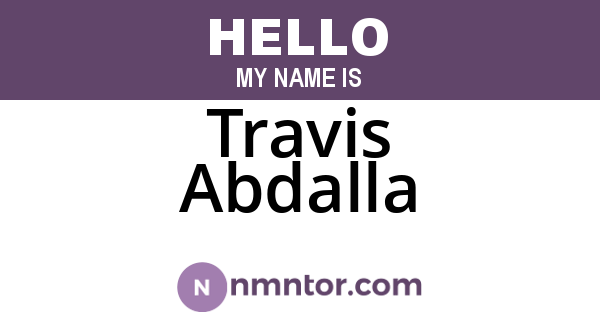 Travis Abdalla
