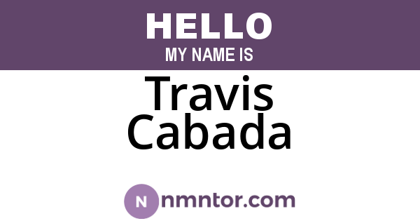 Travis Cabada