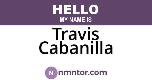 Travis Cabanilla