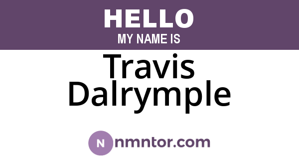 Travis Dalrymple