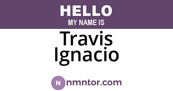 Travis Ignacio