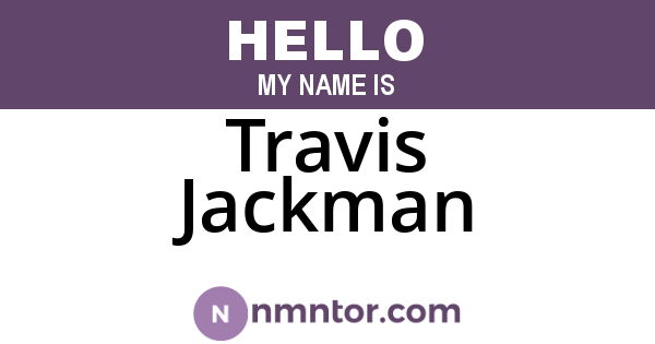 Travis Jackman