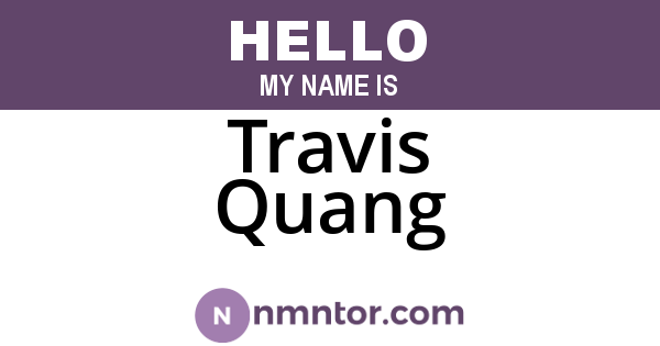 Travis Quang