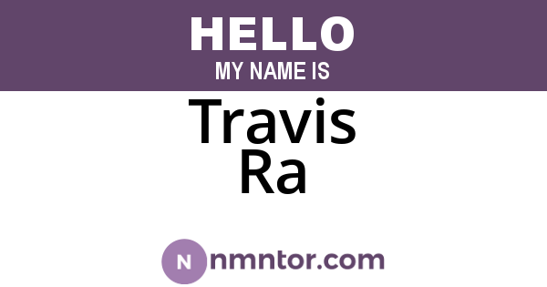 Travis Ra