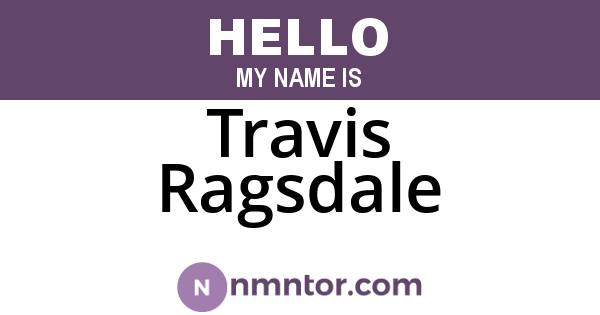 Travis Ragsdale