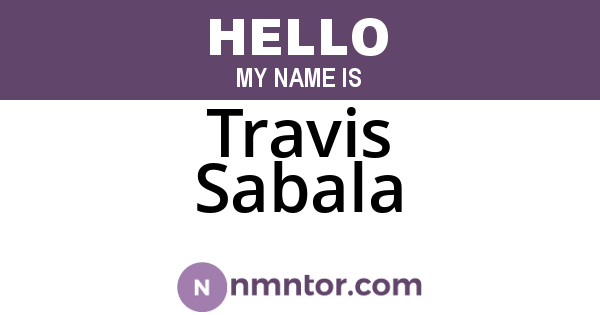 Travis Sabala