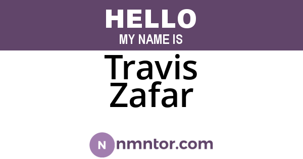 Travis Zafar