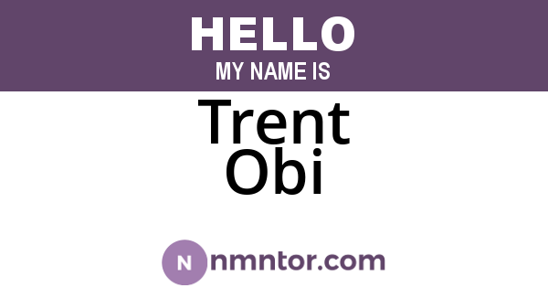 Trent Obi
