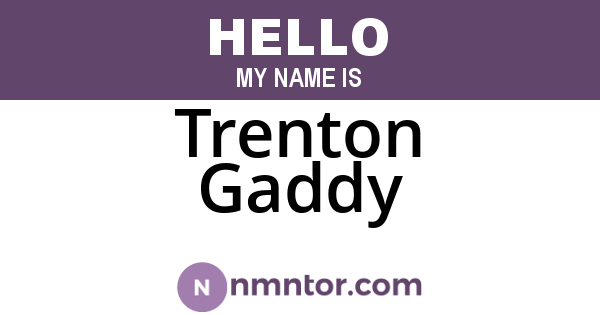 Trenton Gaddy