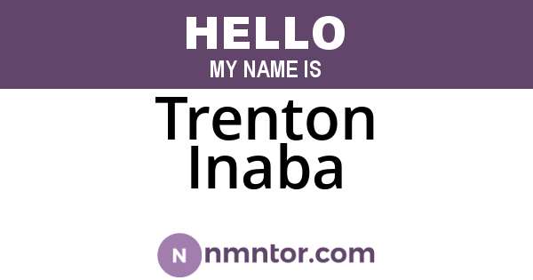 Trenton Inaba