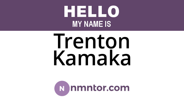 Trenton Kamaka