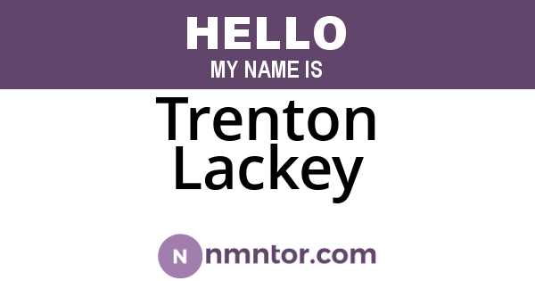 Trenton Lackey