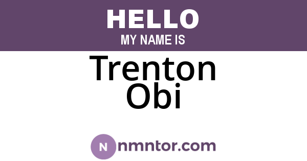 Trenton Obi