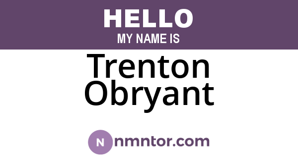 Trenton Obryant