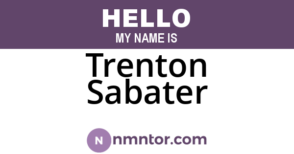 Trenton Sabater