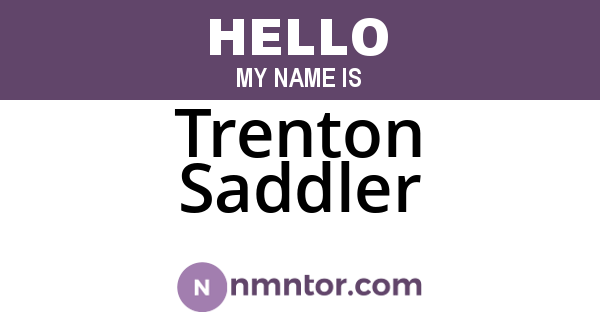 Trenton Saddler
