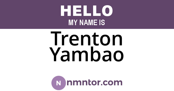 Trenton Yambao