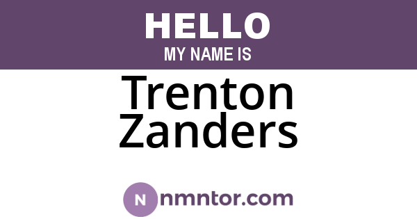 Trenton Zanders