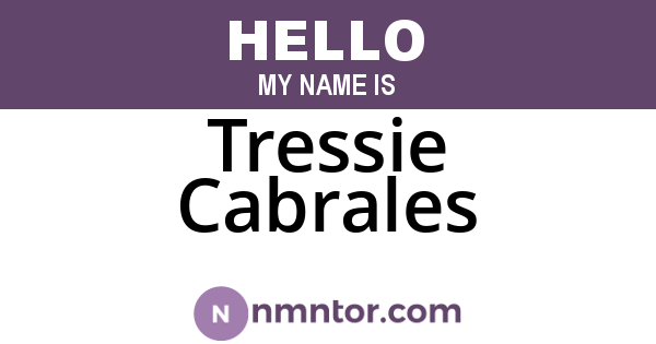 Tressie Cabrales