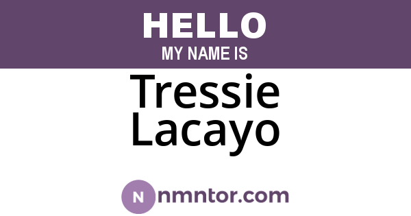 Tressie Lacayo