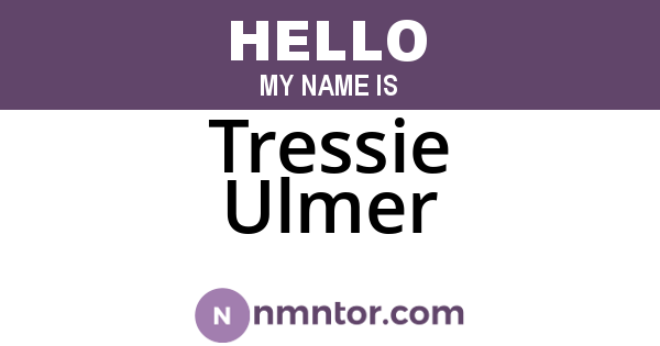 Tressie Ulmer