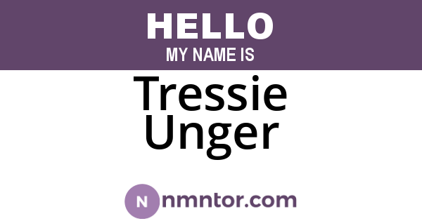 Tressie Unger